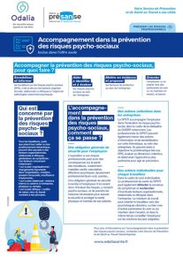 Accompagnement dans la prévention des risques psycho-sociaux - Odalia