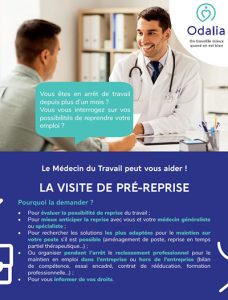 La visite de pré-reprise - Odalia