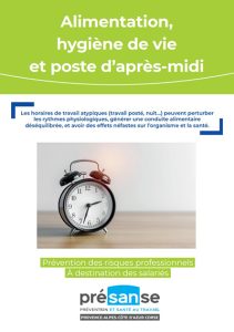 Alimentation hygiène de vie et poste d'après midi