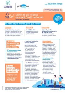 Visite de pré-reprise pendant l'arrêt de travail