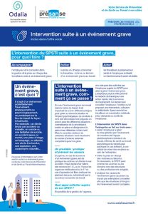 Intervention suite à un évènement grave - Odalia